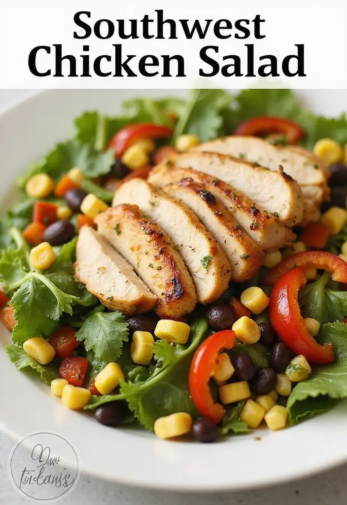 25+ Mexican Salad Recipes with Bold Zesty Flavor - 10. Southwest Chicken Salad