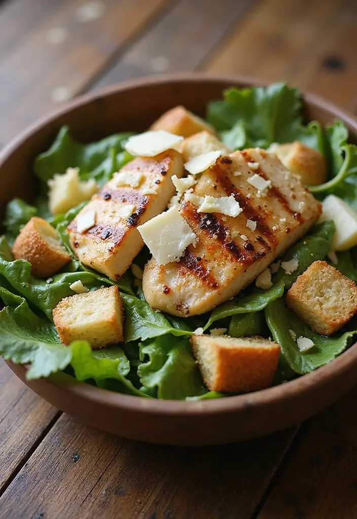 25+ Mixed Green Salad Recipes for Easy Healthy Meals - 1. Classic Caesar Salad with Grilled Chicken