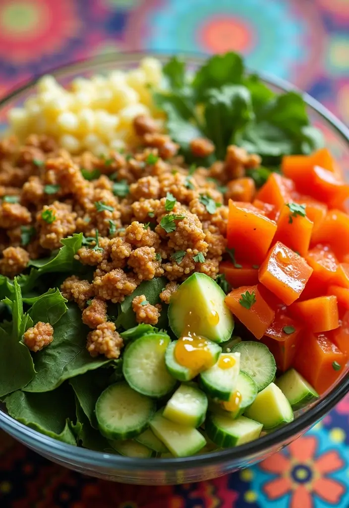 25+ Mixed Green Salad Recipes for Easy Healthy Meals - 20. Chopped Salad with Honey Mustard Dressing
