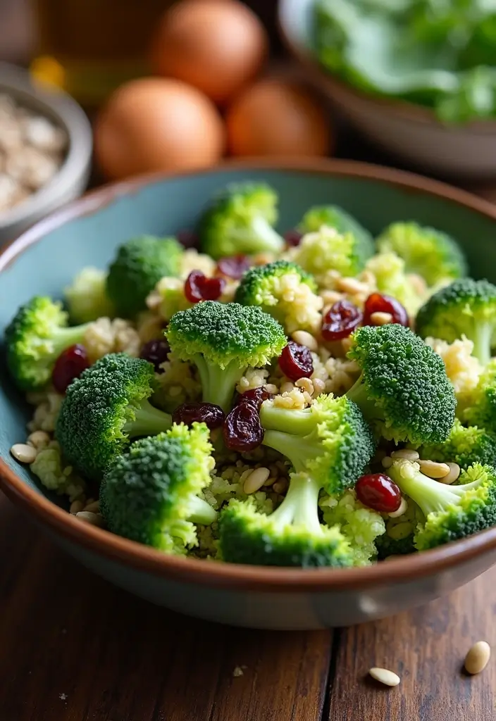 25+ Mixed Green Salad Recipes for Easy Healthy Meals - 21. Savory Broccoli Salad with Raisins