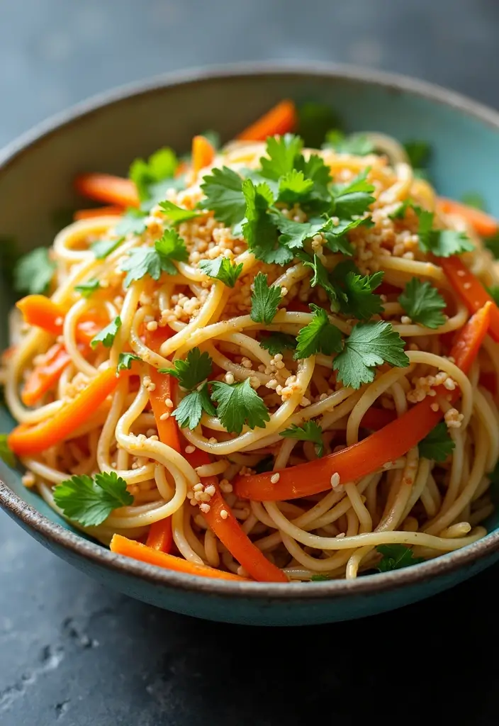 25+ Mixed Green Salad Recipes for Easy Healthy Meals - 25. Crunchy Asian Noodle Salad