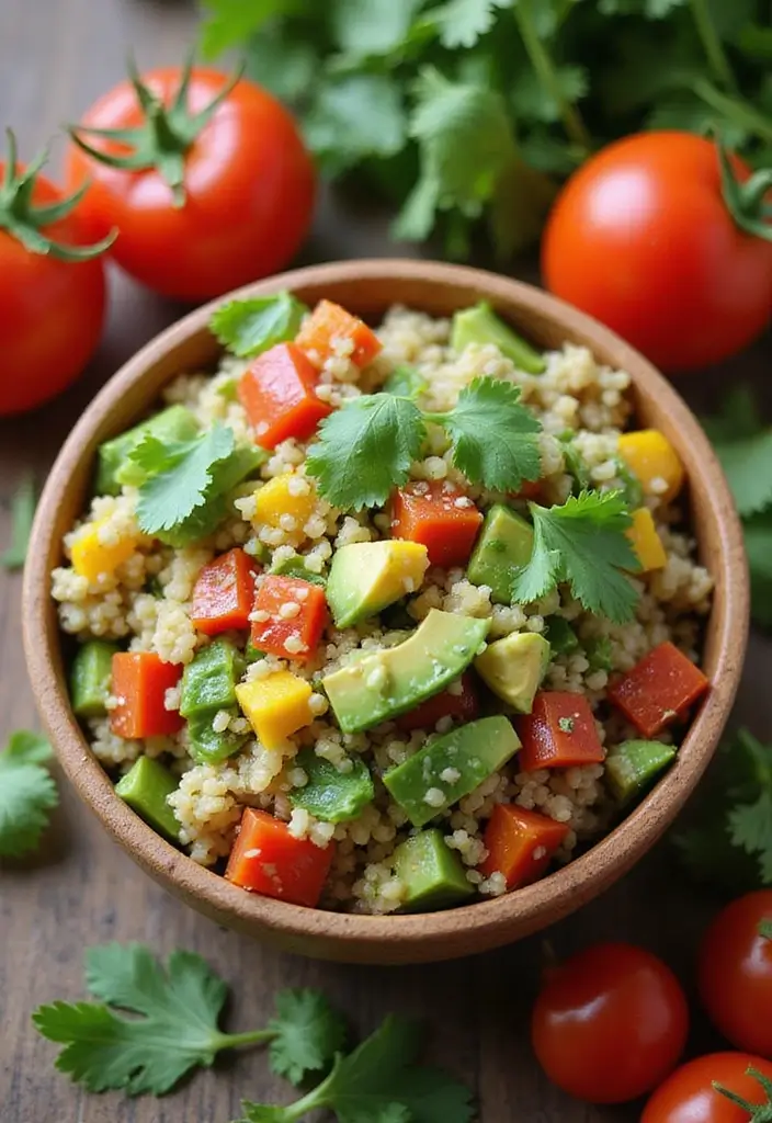 25+ Mixed Green Salad Recipes for Easy Healthy Meals - 5. Quinoa Avocado Salad