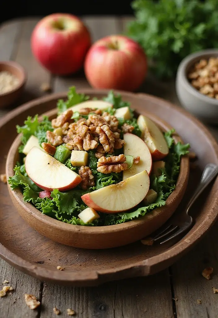 25+ Mixed Green Salad Recipes for Easy Healthy Meals - 9. Apple Walnut Salad with Maple Dressing