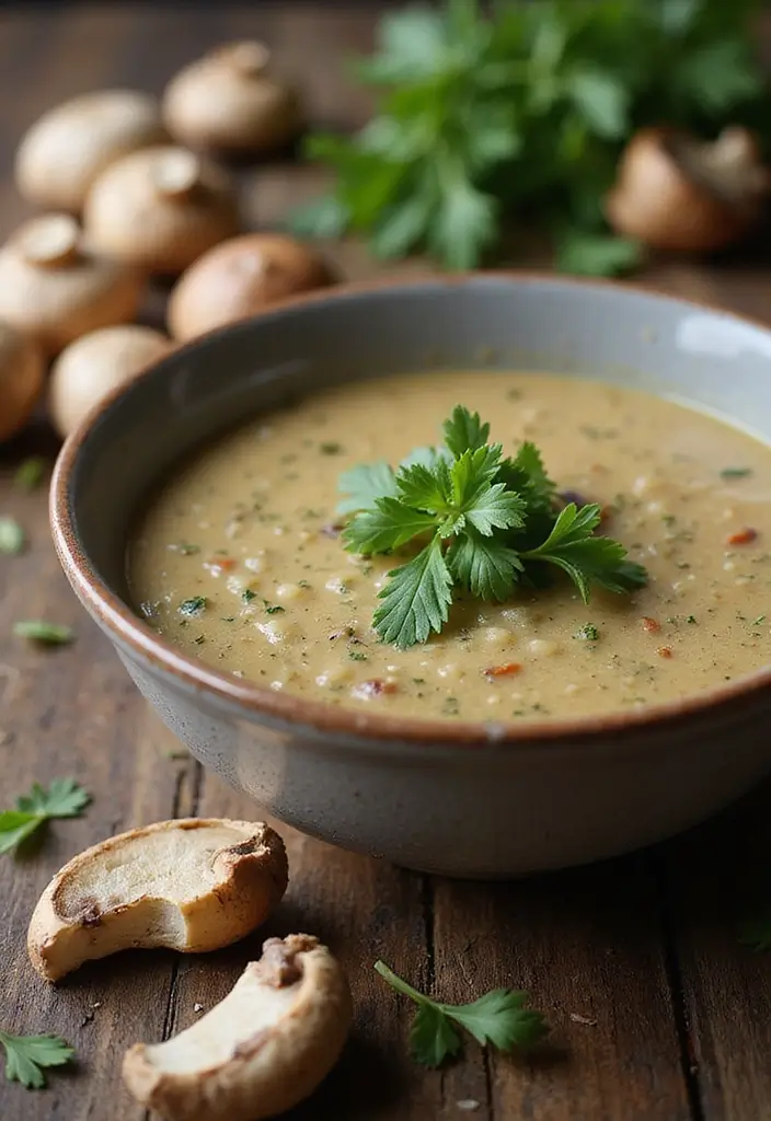 25+ Mushroom Soup Recipes for a Rich Earthy Bowl - 23. Savory Herb Mushroom Soup