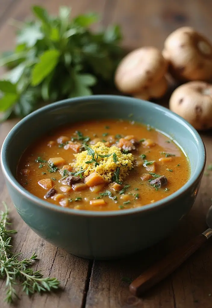 25+ Mushroom Soup Recipes for a Rich Earthy Bowl - 8. Mediterranean Mushroom Soup