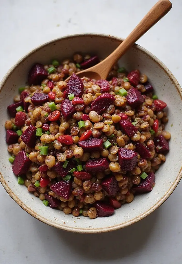 25+ No-Lettuce Salad Recipes That Are Anything but Boring - 10. Lentil & Roasted Beets Salad