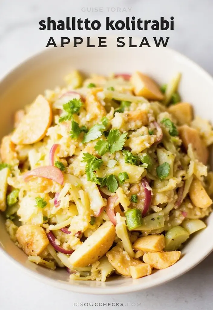 25+ No-Lettuce Salad Recipes That Are Anything but Boring - 16. Kohlrabi & Apple Slaw