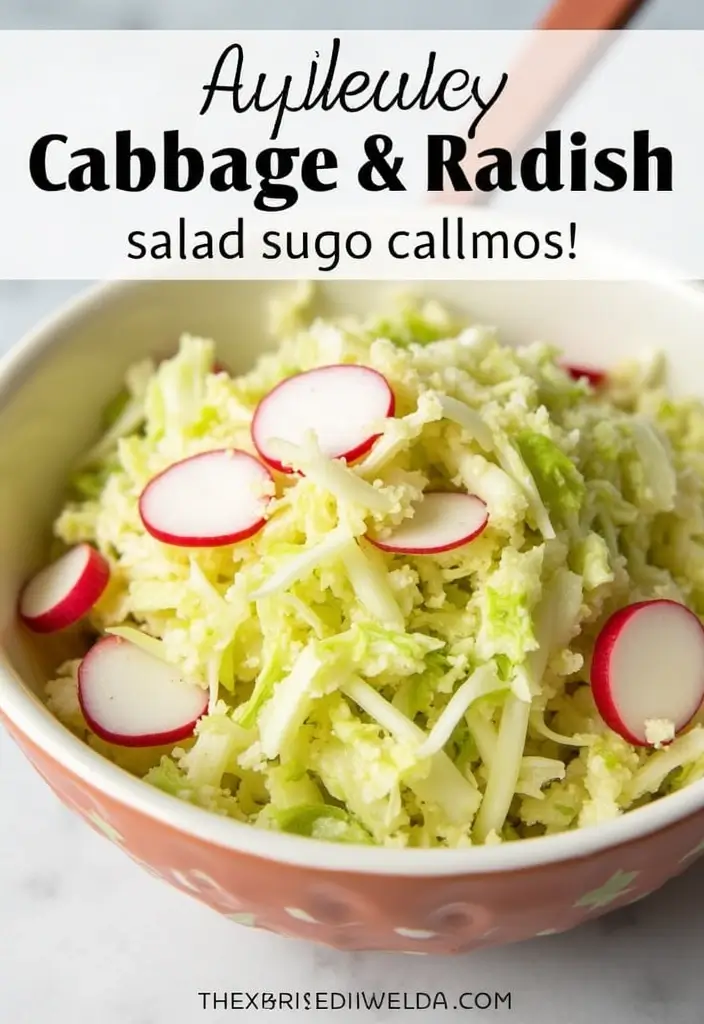 25+ No-Lettuce Salad Recipes That Are Anything but Boring - 24. Cabbage & Radish Salad