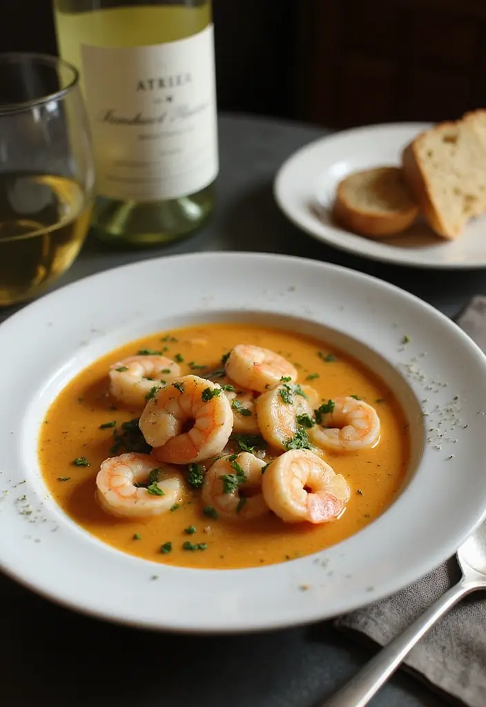 25+ Olive Garden Soup Recipes to Recreate at Home - 11. Shrimp Scampi Soup: A Seafood Delight