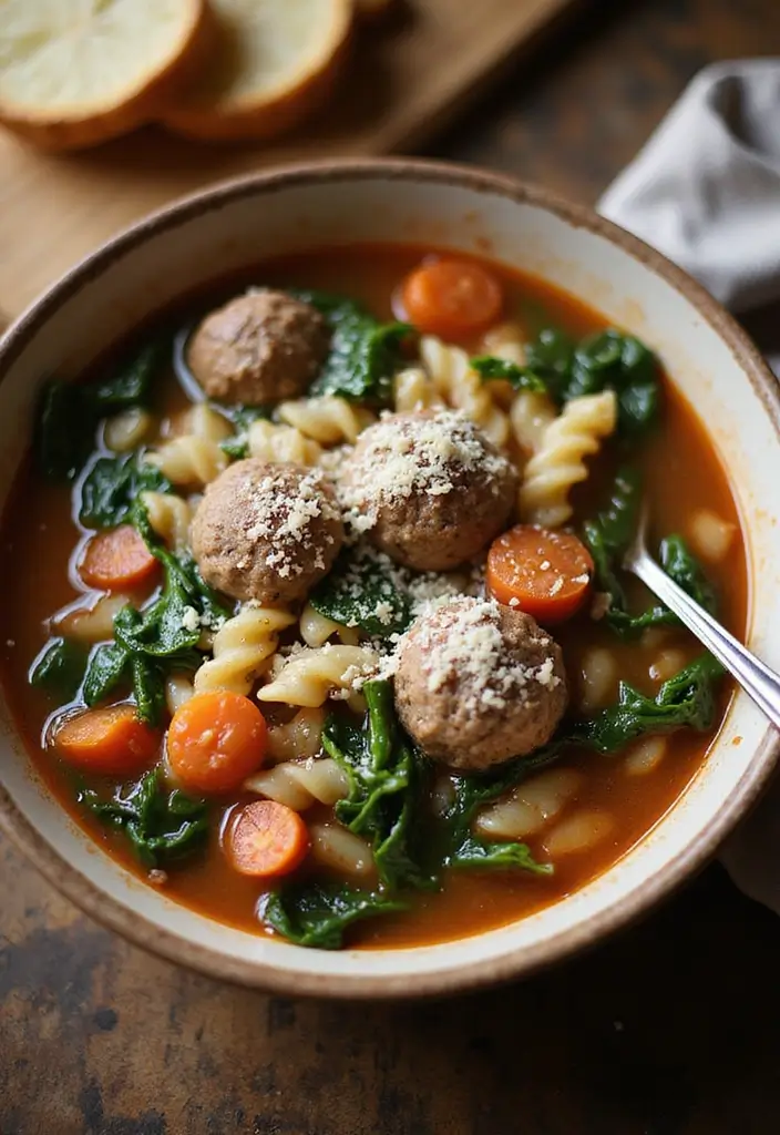 25+ Olive Garden Soup Recipes to Recreate at Home - 9. Italian Wedding Soup: A Hearty Gathering