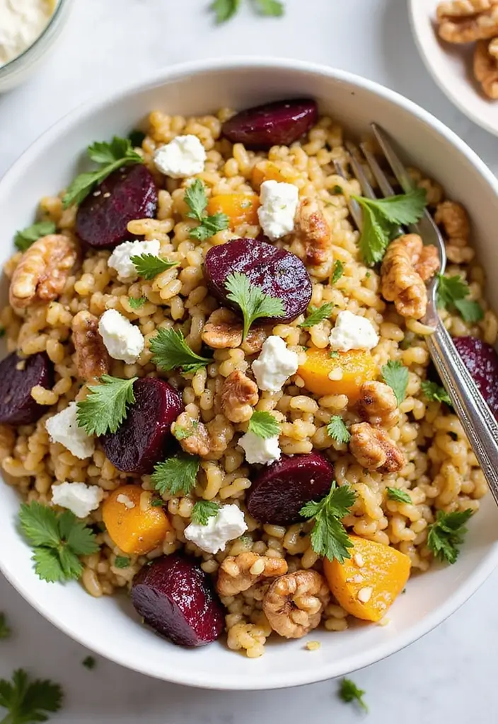 25+ Orzo Salad Recipes for Fresh Easy Meals - 14. Orzo Salad with Roasted Beets