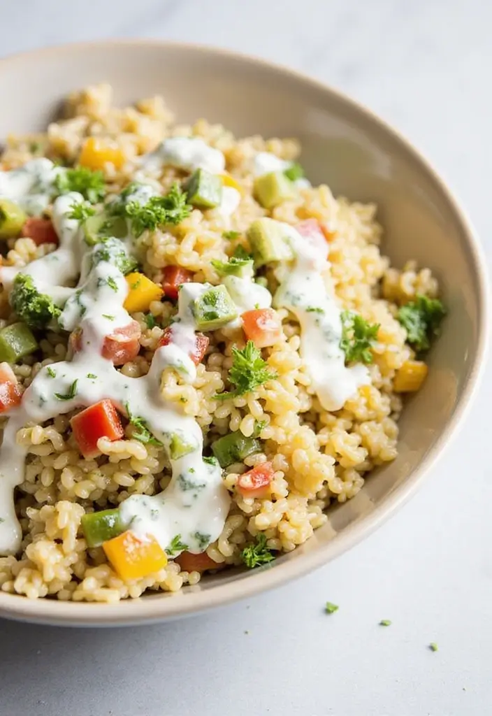 25+ Orzo Salad Recipes for Fresh Easy Meals - 19. Orzo Salad with Greek Yogurt Dressing