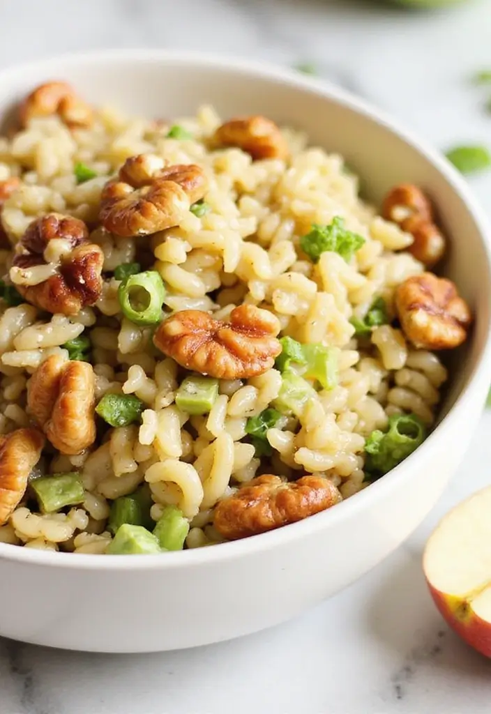 25+ Orzo Salad Recipes for Fresh Easy Meals - 24. Orzo Salad with Apple and Walnut