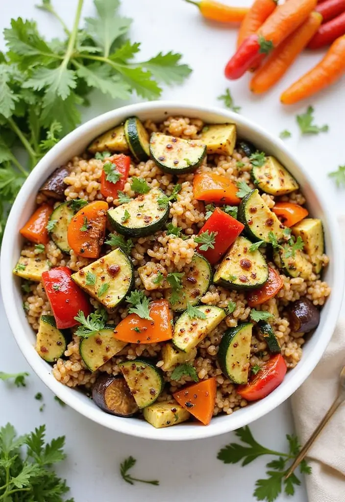 25+ Orzo Salad Recipes for Fresh Easy Meals - 4. Roasted Vegetable Orzo Salad