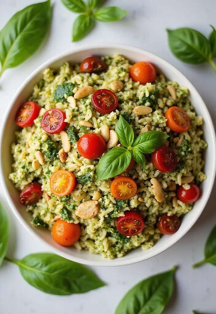 25+ Orzo Salad Recipes for Fresh Easy Meals - 7. Pesto Orzo Salad