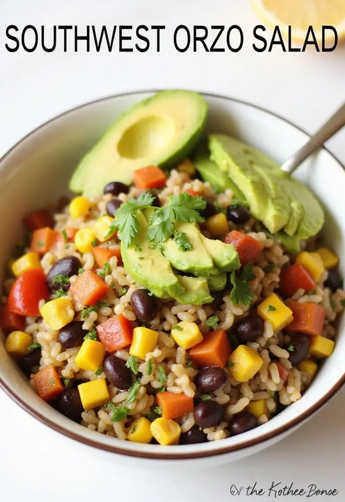 25+ Orzo Salad Recipes for Fresh Easy Meals - 8. Southwest Orzo Salad