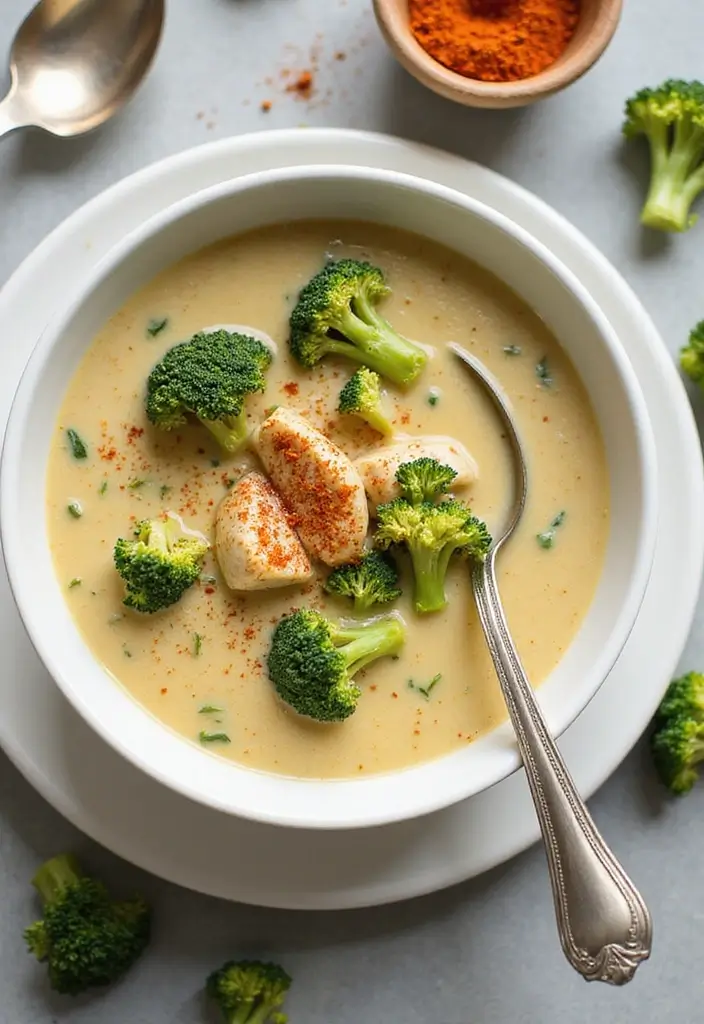 25+ Paleo Soup Recipes That Are Wholesome and Delicious - 20. Creamy Broccoli and Chicken Soup