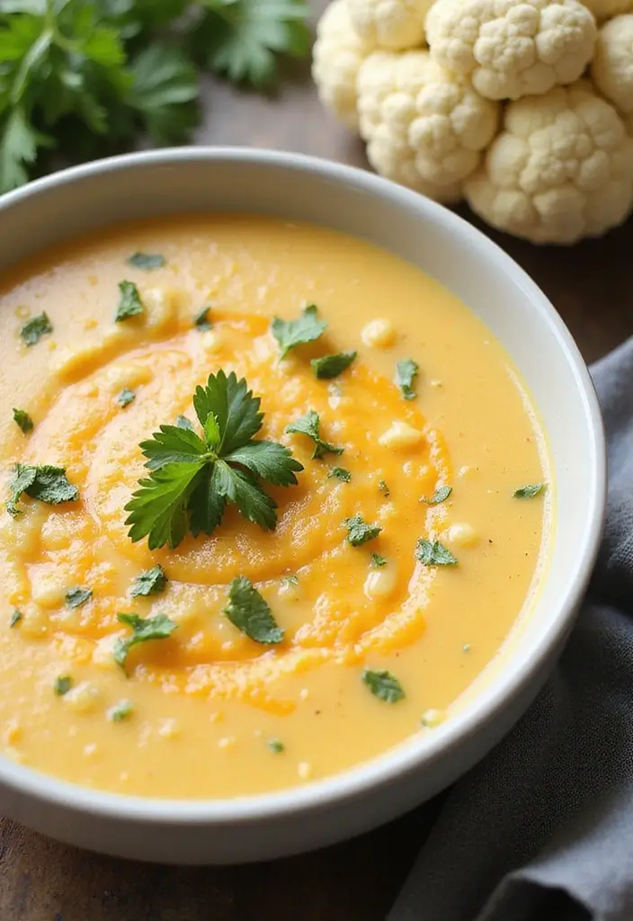 25+ Paleo Soup Recipes That Are Wholesome and Delicious - 21. Cheesy Cauliflower Soup