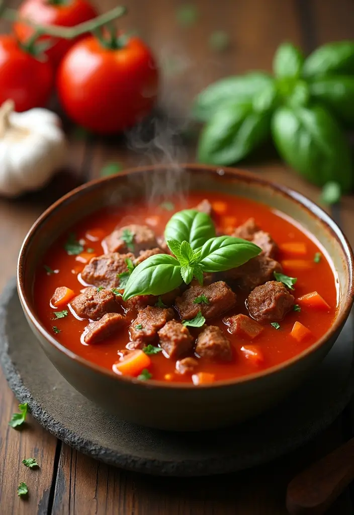 25+ Paleo Soup Recipes That Are Wholesome and Delicious - 3. Zesty Beef and Tomato Soup