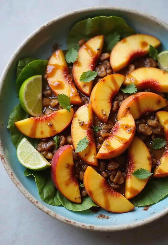 25+ Peach Salad Recipes That Taste Like Summer - 19. Peach and Coffee Salad