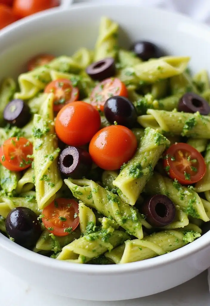 25+ Pesto Pasta Salad Recipes Full of Fresh Basil Flavor - 1. Classic Vegan Pesto Pasta Salad