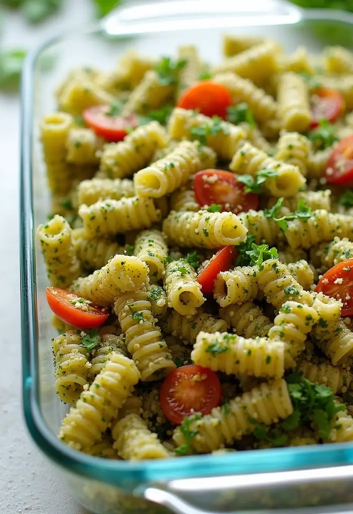 25+ Pesto Pasta Salad Recipes Full of Fresh Basil Flavor - 9. Quinoa Pesto Pasta Salad
