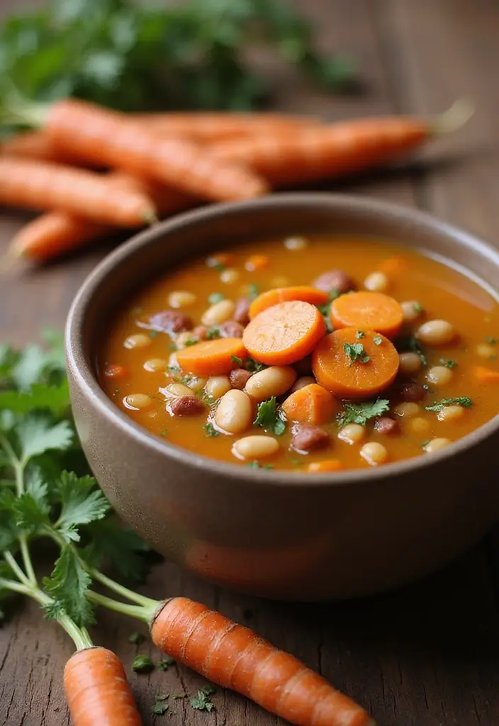 25+ Pinto Bean Soup Recipes Full of Protein and Flavor - 15. Pinto Bean and Carrot Soup