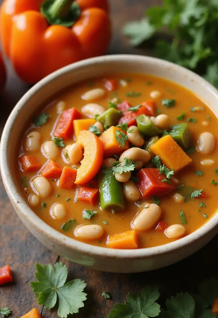 25+ Pinto Bean Soup Recipes Full of Protein and Flavor - 16. Pinto Bean and Bell Pepper Soup