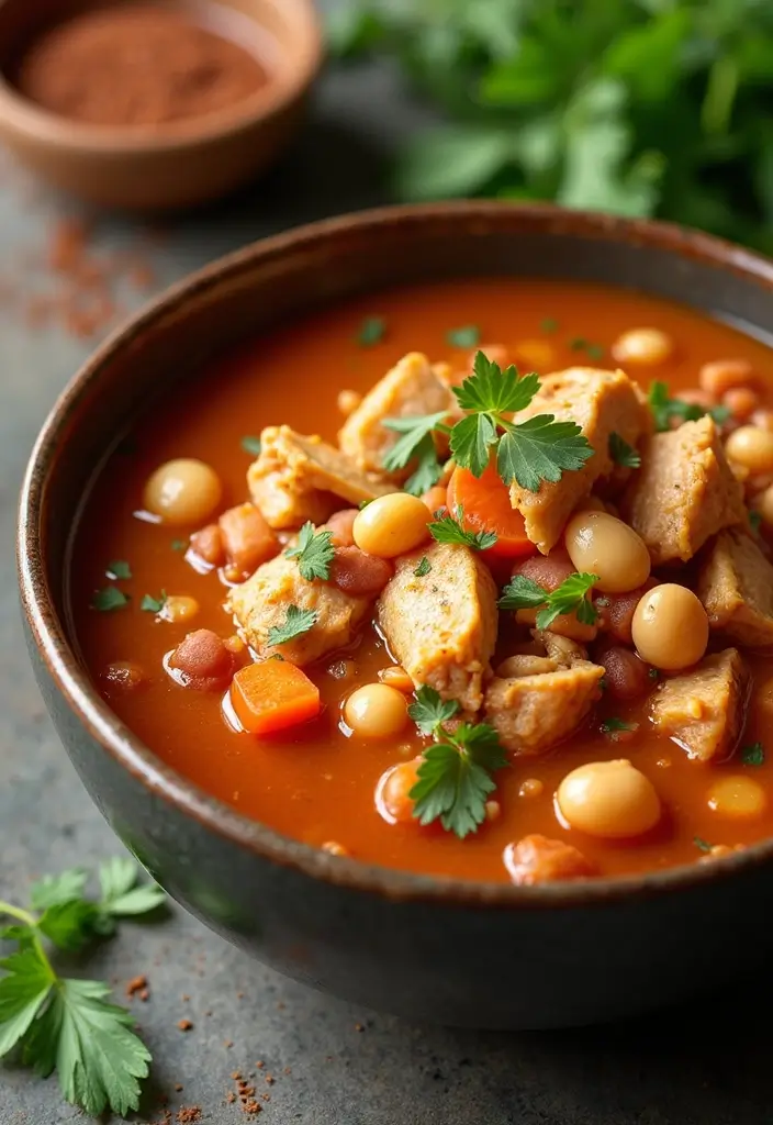 25+ Pinto Bean Soup Recipes Full of Protein and Flavor - 22. Pinto Bean and Chicken Soup