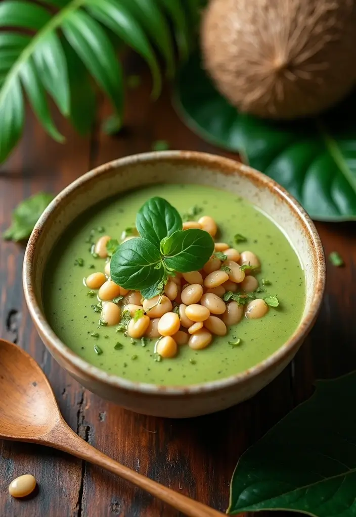 25+ Pinto Bean Soup Recipes Full of Protein and Flavor - 24. Pinto Bean and Spinach Coconut Soup