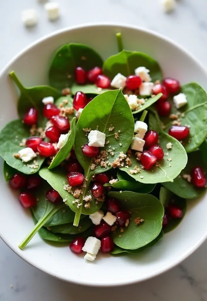 25+ Pomegranate Salad Recipes for a Burst of Color - 1. Pomegranate and Spinach Salad