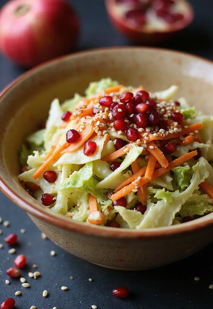 25+ Pomegranate Salad Recipes for a Burst of Color - 8. Asian Pomegranate Salad