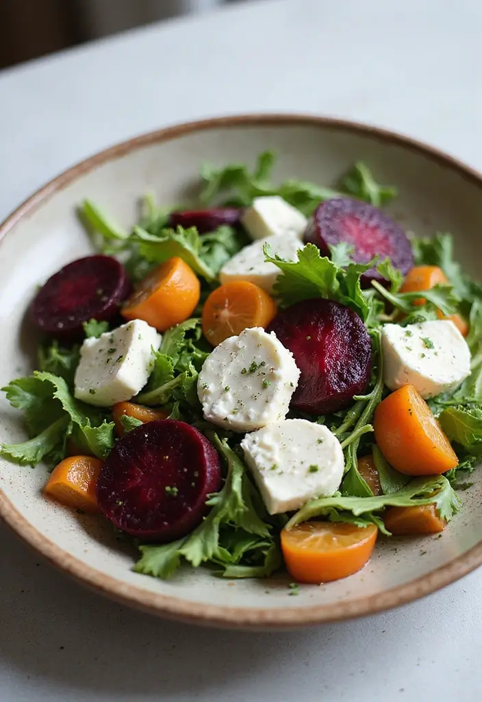 25+ Potluck Salad Recipes That Always Impress - 13. Beet and Goat Cheese Salad