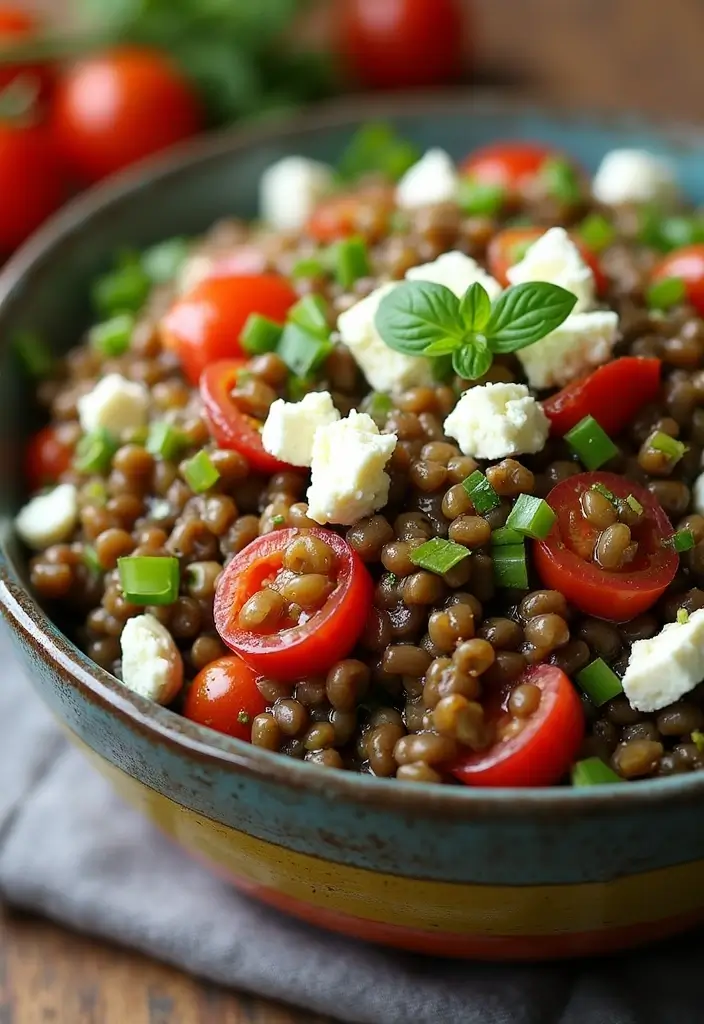 25+ Potluck Salad Recipes That Always Impress - 17. Lentil Salad with Feta