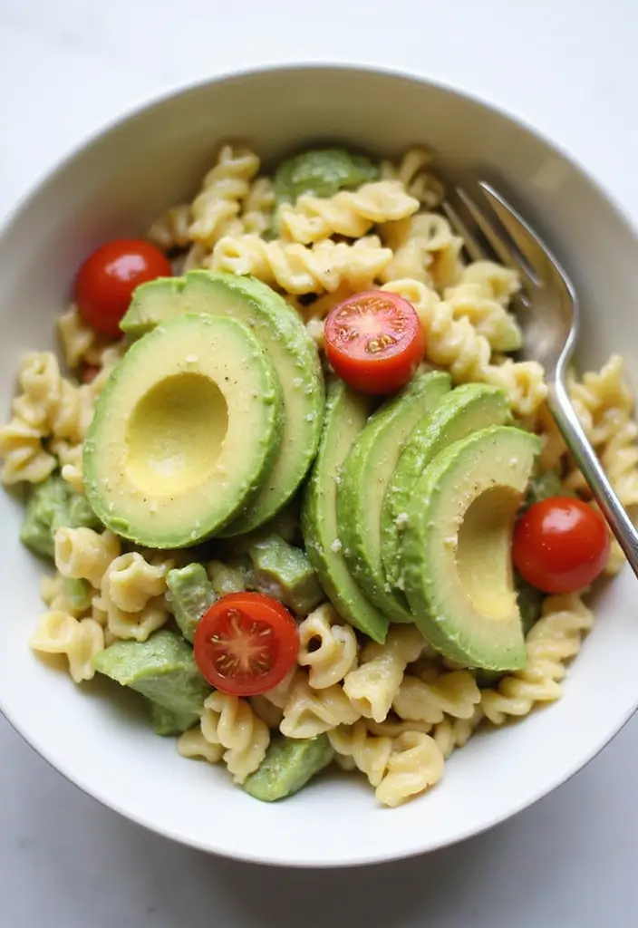 25+ Potluck Salad Recipes That Always Impress - 4. Creamy Avocado Pasta Salad
