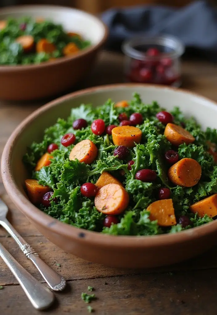25+ Potluck Salad Recipes That Always Impress - 9. Sweet Potato and Kale Salad