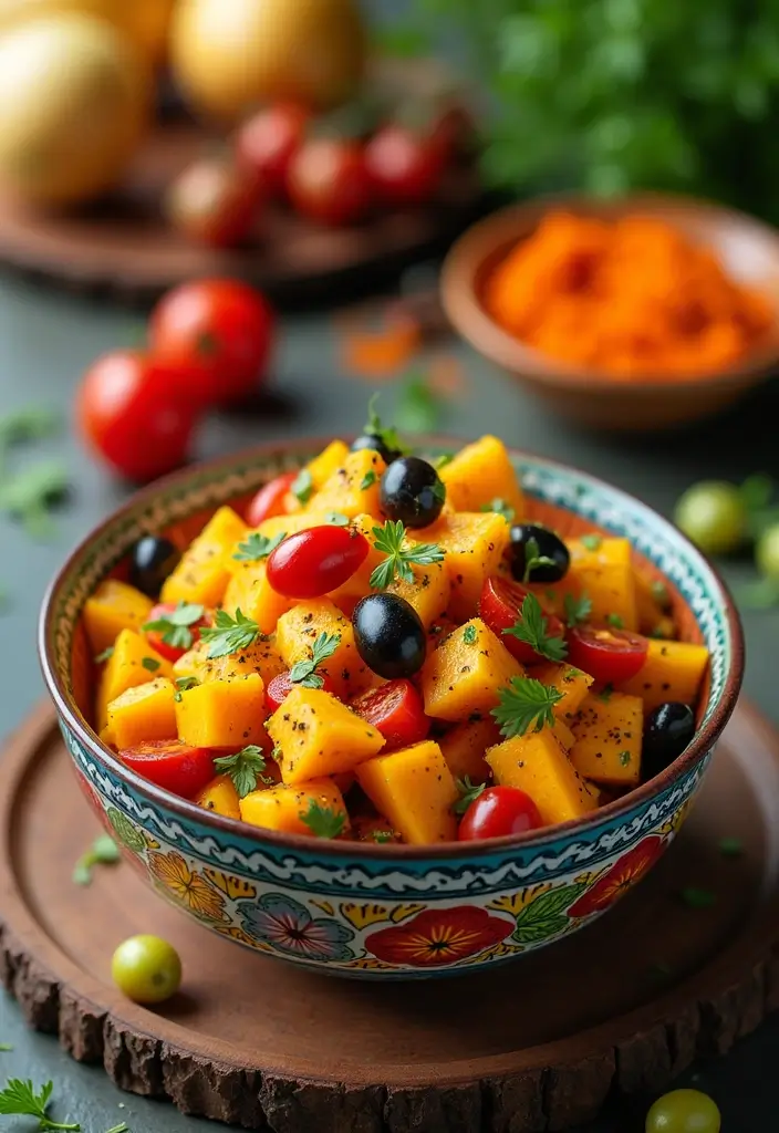 25+ Pumpkin Salad Recipes for Fall Flavor Lovers - 7. Mediterranean Pumpkin Salad