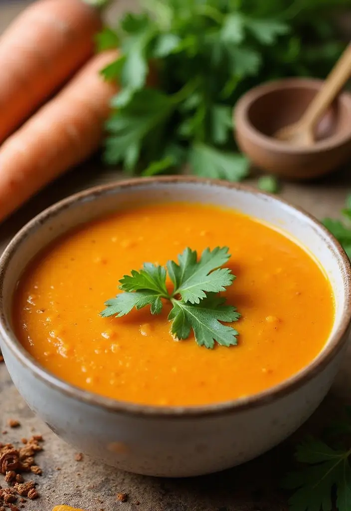 25+ Pureed Soup Recipes for Creamy Cozy Dinners 83 25+ Pureed Soup Recipes for Creamy Cozy Dinners - 13. Carrot and Coriander Soup