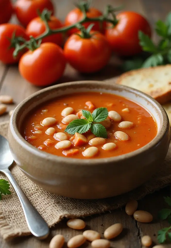 25+ Pureed Soup Recipes for Creamy Cozy Dinners 111 25+ Pureed Soup Recipes for Creamy Cozy Dinners - 17. Tomato and White Bean Soup