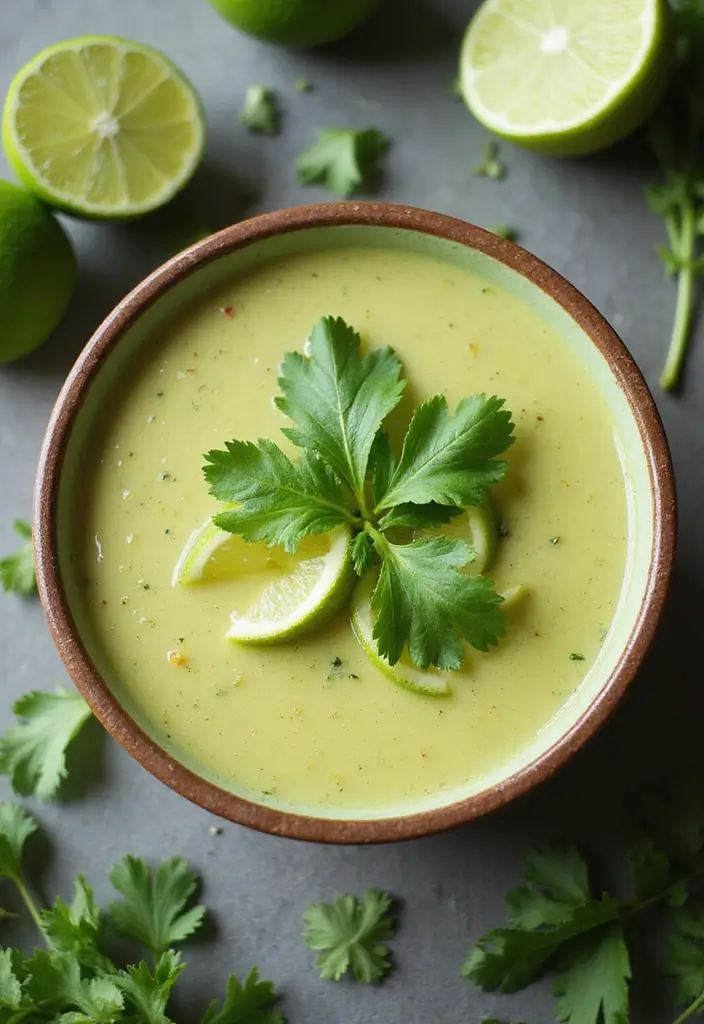 25+ Pureed Soup Recipes for Creamy Cozy Dinners 160 25+ Pureed Soup Recipes for Creamy Cozy Dinners - 24. Cilantro and Lime Soup