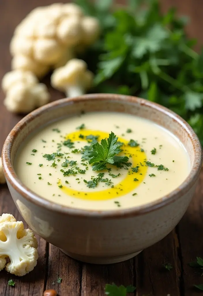 25+ Pureed Soup Recipes for Creamy Cozy Dinners 15 25+ Pureed Soup Recipes for Creamy Cozy Dinners - 3. Creamy Cauliflower Soup