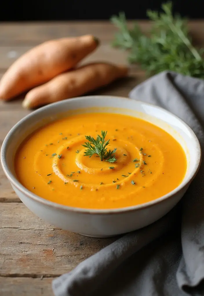 25+ Pureed Soup Recipes for Creamy Cozy Dinners 29 25+ Pureed Soup Recipes for Creamy Cozy Dinners - 5. Sweet Potato and Leek Soup