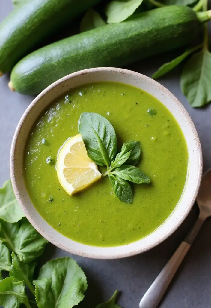 25+ Pureed Soup Recipes for Creamy Cozy Dinners 36 25+ Pureed Soup Recipes for Creamy Cozy Dinners - 6. Zucchini and Spinach Soup