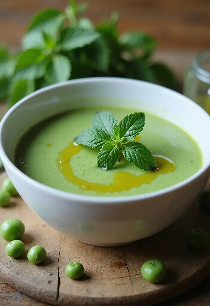 25+ Pureed Soup Recipes for Creamy Cozy Dinners 41 25+ Pureed Soup Recipes for Creamy Cozy Dinners - 7. Pea and Mint Soup
