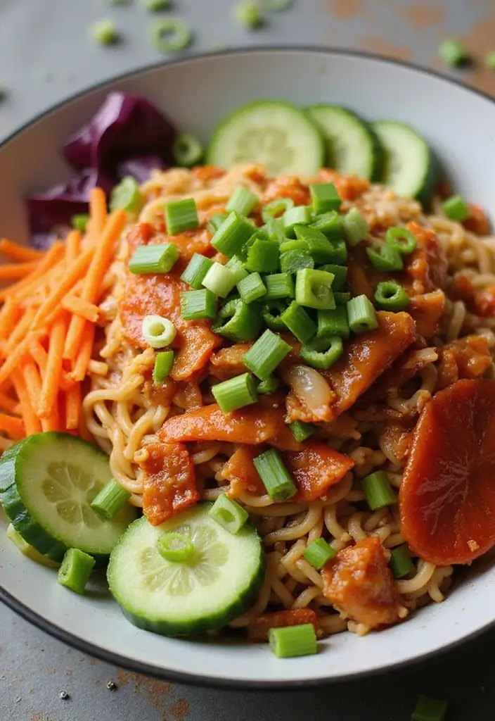 25+ Ramen Salad Recipes for Quick Tasty Meals - 21. Kimchi Ramen Salad