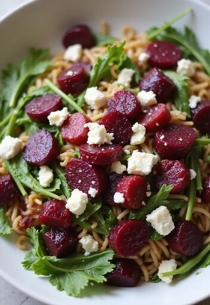 25+ Ramen Salad Recipes for Quick Tasty Meals - 22. Roasted Beet Ramen Salad