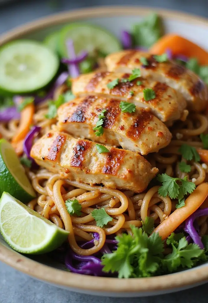 25+ Ramen Salad Recipes for Quick Tasty Meals - 3. Thai Ramen Salad with Grilled Chicken