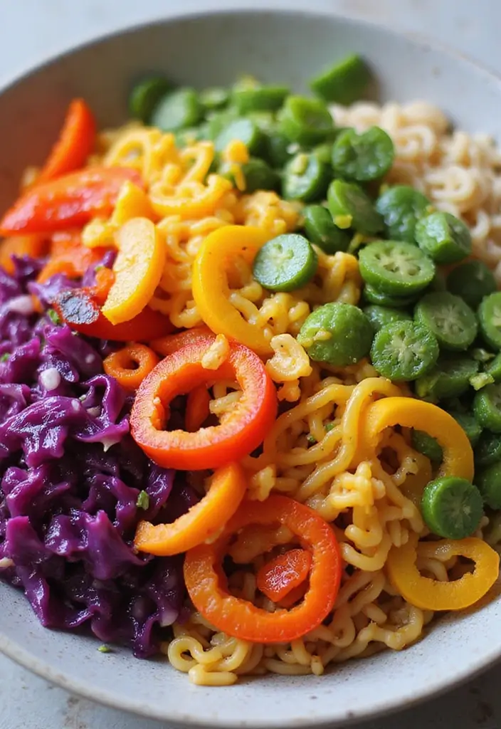 25+ Ramen Salad Recipes for Quick Tasty Meals - 7. Rainbow Ramen Salad