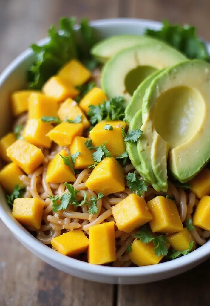 25+ Ramen Salad Recipes for Quick Tasty Meals - 9. Mango Avocado Ramen Salad