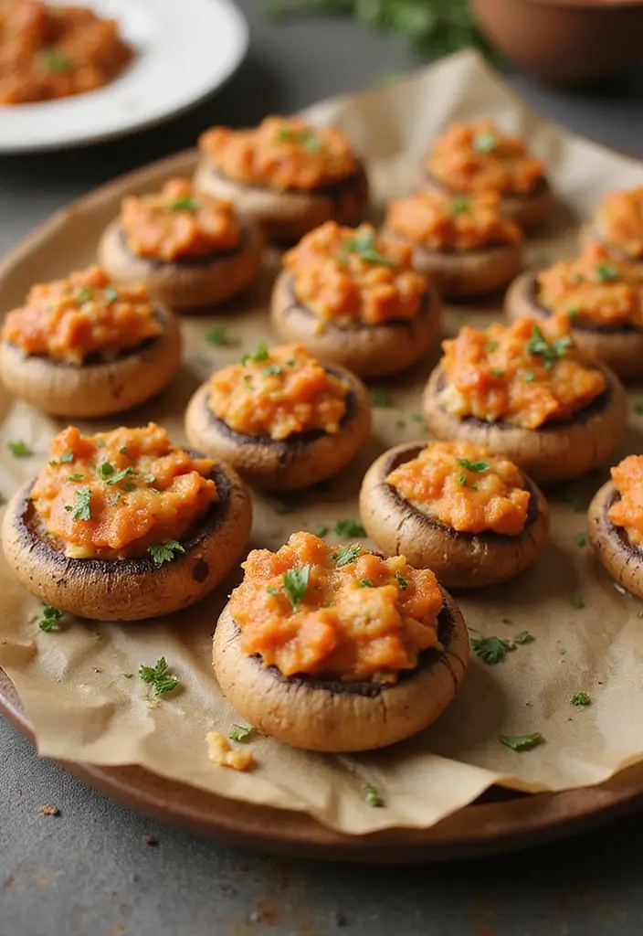 25+ Recipes Using Canned Tomato Soup in Creative Ways - 24. Tomato Soup Stuffed Mushrooms